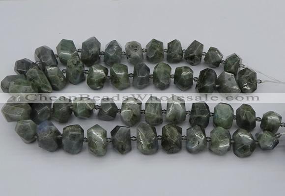 CNG5221 15.5 inches 12*16mm - 15*20mm faceted nuggets labradorite beads