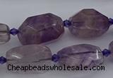 CNG5226 15.5 inches 10*15mm - 15*25mm faceted nuggets amethyst beads