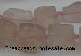 CNG5241 15.5 inches 8*12mm - 15*25mm nuggets rose quartz beads