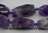 CNG5266 15.5 inches 10*15mm - 15*25mm faceted nuggets amethyst beads