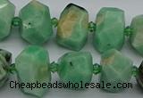 CNG5272 15.5 inches 10*14mm - 13*18mm faceted nuggets emerald  beads