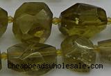 CNG5281 15.5 inches 12*16mm - 18*25mm faceted nuggets lemon quartz beads