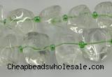 CNG5308 15.5 inches 8*15mm - 15*25mm nuggets green phantom quartz beads