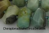 CNG5337 15.5 inches 12*16mm - 15*20mm faceted nuggets amazonite beads