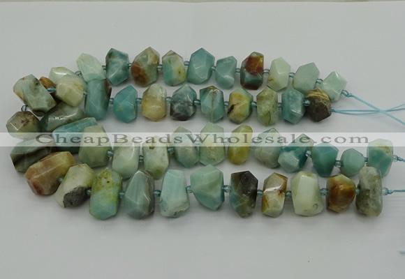 CNG5337 15.5 inches 12*16mm - 15*20mm faceted nuggets amazonite beads