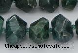 CNG5340 12*16mm - 15*20mm faceted nuggets green apatite beads