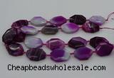 CNG5345 15.5 inches 25*35mm - 30*40mm faceted freeform agate beads