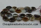 CNG5349 15.5 inches 25*35mm - 30*40mm faceted freeform agate beads