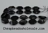 CNG5350 15.5 inches 25*35mm - 30*40mm faceted freeform agate beads