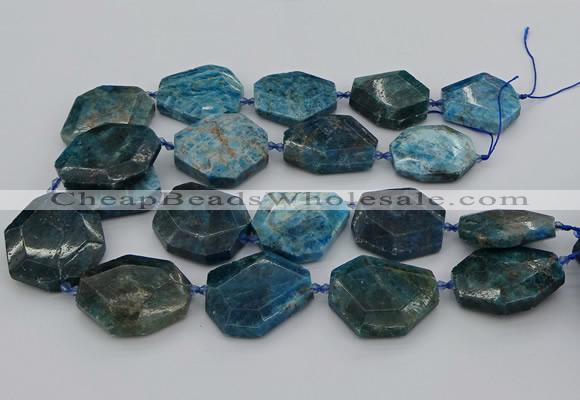 CNG5355 15.5 inches 20*30mm - 35*45mm faceted freeform apatite beads