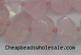 CNG5367 15.5 inches 12*16mm - 15*20mm faceted nuggets rose quartz beads