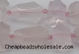 CNG5371 15.5 inches 12*16mm - 18*25mm faceted nuggets rose quartz beads