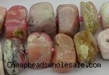 CNG5381 15.5 inches 10*14mm - 13*18mm nuggets pink opal beads