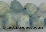 CNG5427 8*12mm - 16*20mm nuggets aquamarine beads wholesale