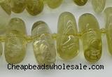 CNG5452 15.5 inches 10*14mm - 12*22mm nuggets lemon quartz beads