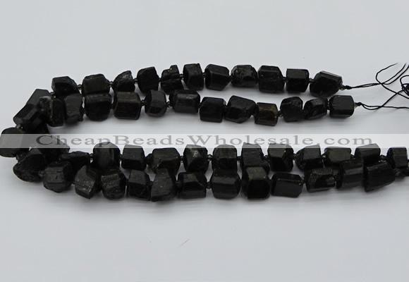 CNG5458 15.5 inches 8*12mm - 12*16mm nuggets black tourmaline beads