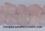 CNG5531 15.5 inches 10*14mm - 12*16mm nuggets rose quartz beads