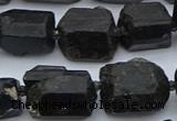 CNG5554 15.5 inches 15*18mm - 18*25mm nuggets black tourmaline beads