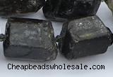 CNG5555 15.5 inches 18*20mm - 20*28mm nuggets black tourmaline beads