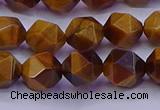 CNG5577 15.5 inches 8mm faceted nuggets yellow tiger eye beads