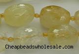 CNG5606 15.5 inches 12*16mm - 15*22mm faceted nuggets citrine beads