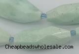 CNG5637 15.5 inches 15*35mm - 18*40mm faceted rice amazonite beads