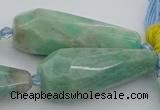 CNG5638 15.5 inches 15*35mm - 18*45mm faceted teardrop amazonite beads