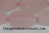 CNG5705 15.5 inches 22*30mm - 28*35mm freeform rose quartz beads