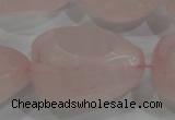 CNG572 15.5 inches 18*30mm nuggets rose quartz beads