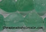 CNG575 15.5 inches 16*18mm nuggets green fluorite gemstone beads