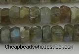 CNG5752 15.5 inches 6*9mm faceted nuggets labradorite beads