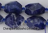 CNG5764 15.5 inches 12*16mm - 15*25mm faceted nuggets sodalite beads