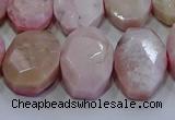 CNG5778 13*18mm - 15*20mm faceted freeform natural pink opal beads