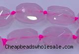 CNG5785 10*14mm - 12*16mm faceted freeform rose quartz beads