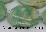 CNG5839 15.5 inches 20*30mm - 35*45mm faceted freeform amazonite beads