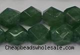 CNG5843 15.5 inches 14*15mm faceted nuggets green strawberry quartz beads