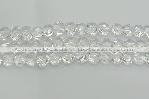 CNG5860 15.5 inches 8*12mm - 12*16mm faceted freeform white crystal beads