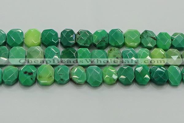 CNG5877 15.5 inches 8*12mm - 12*16mm faceted freeform grass agate beads