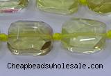 CNG5881 15.5 inches 10*14mm - 12*16mm faceted freeform lemon quartz beads