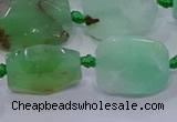 CNG5898 10*14mm - 12*16mm faceted freeform Australia chrysoprase beads