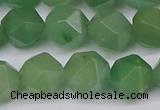 CNG6034 15.5 inches 12mm faceted nuggets green aventurine beads