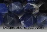 CNG6037 15.5 inches 12mm faceted nuggets sodalite gemstone beads