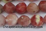 CNG6040 15.5 inches 12mm faceted nuggets rhodochrosite beads