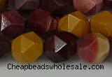 CNG6042 15.5 inches 12mm faceted nuggets mookaite gemstone beads