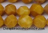 CNG6045 15.5 inches 12mm faceted nuggets yellow jade beads