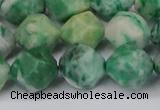 CNG6046 15.5 inches 12mm faceted nuggets Qinghai jade beads