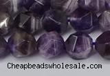 CNG6094 15.5 inches 8mm faceted nuggets dogtooth amethyst beads