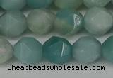 CNG6100 15.5 inches 8mm faceted nuggets amazonite gemstone beads