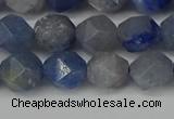 CNG6102 15.5 inches 8mm faceted nuggets blue aventurine beads