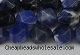 CNG6104 15.5 inches 8mm faceted nuggets sodalite gemstone beads